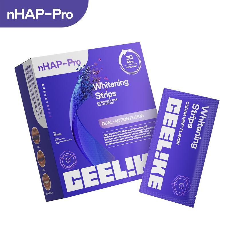 Teeth Whitening Retainer - Purple Teeth Whitening Strips 14pcs Enamel