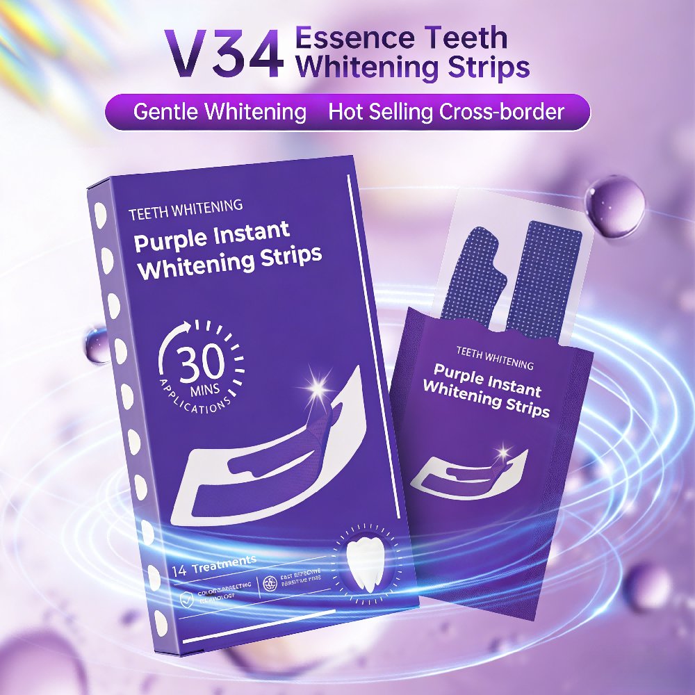 Purple Teeth Whitening Strips- - Teeth Whitening Home Kit 评论和价格