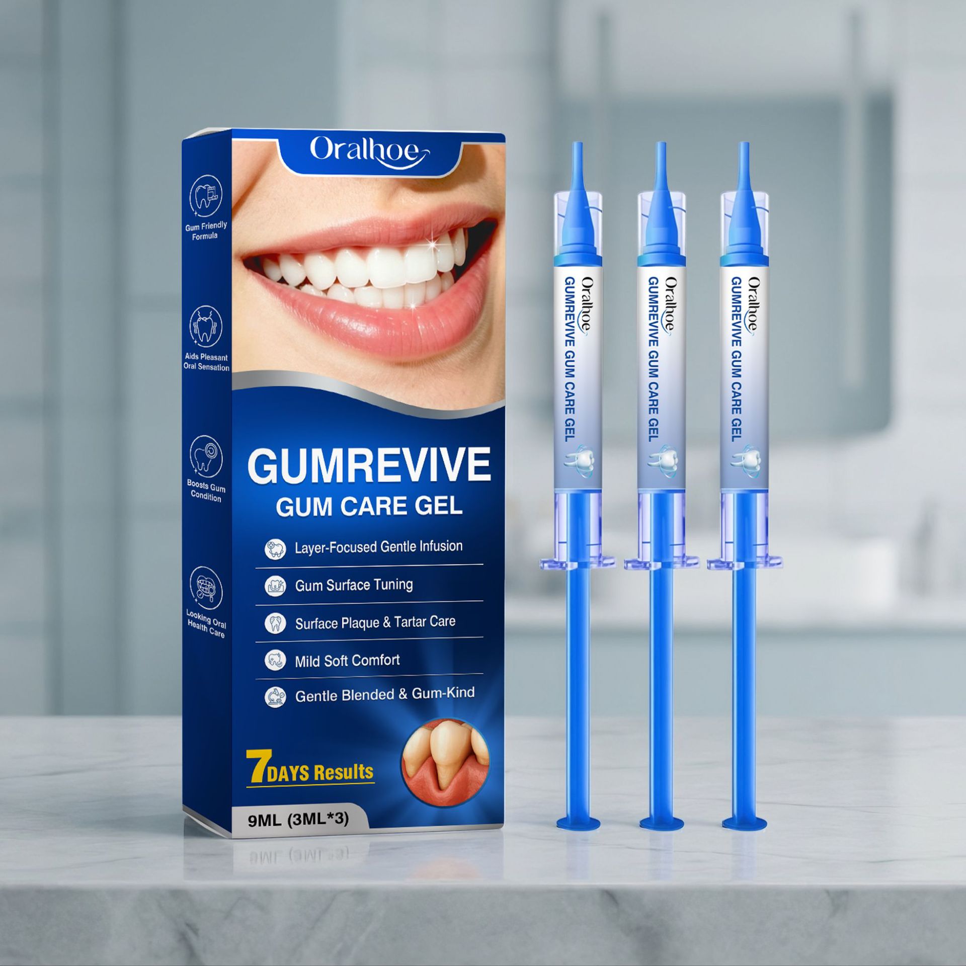 Oral Care Gel 3Pcs Gum Cleanin - Teeth Whitening Home Kit 评论和价格