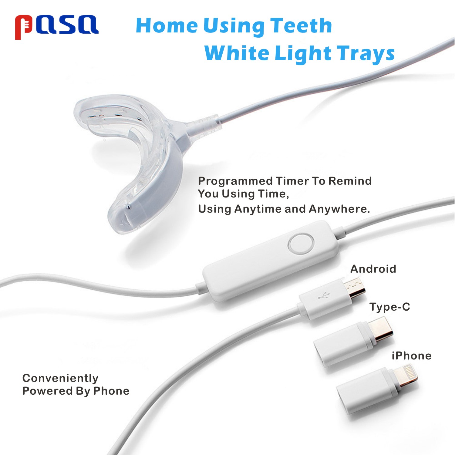 Portable LED Cold Blue Light S - Teeth Whitening Home Kit 评论和价格