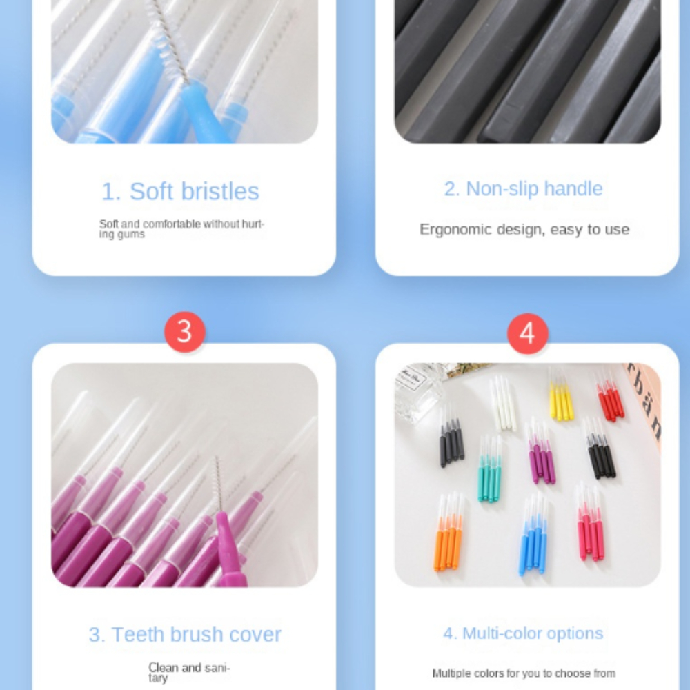 50pcs  Interdental Brushes Hea - Teeth Whitening Toothbrush 评论和价格